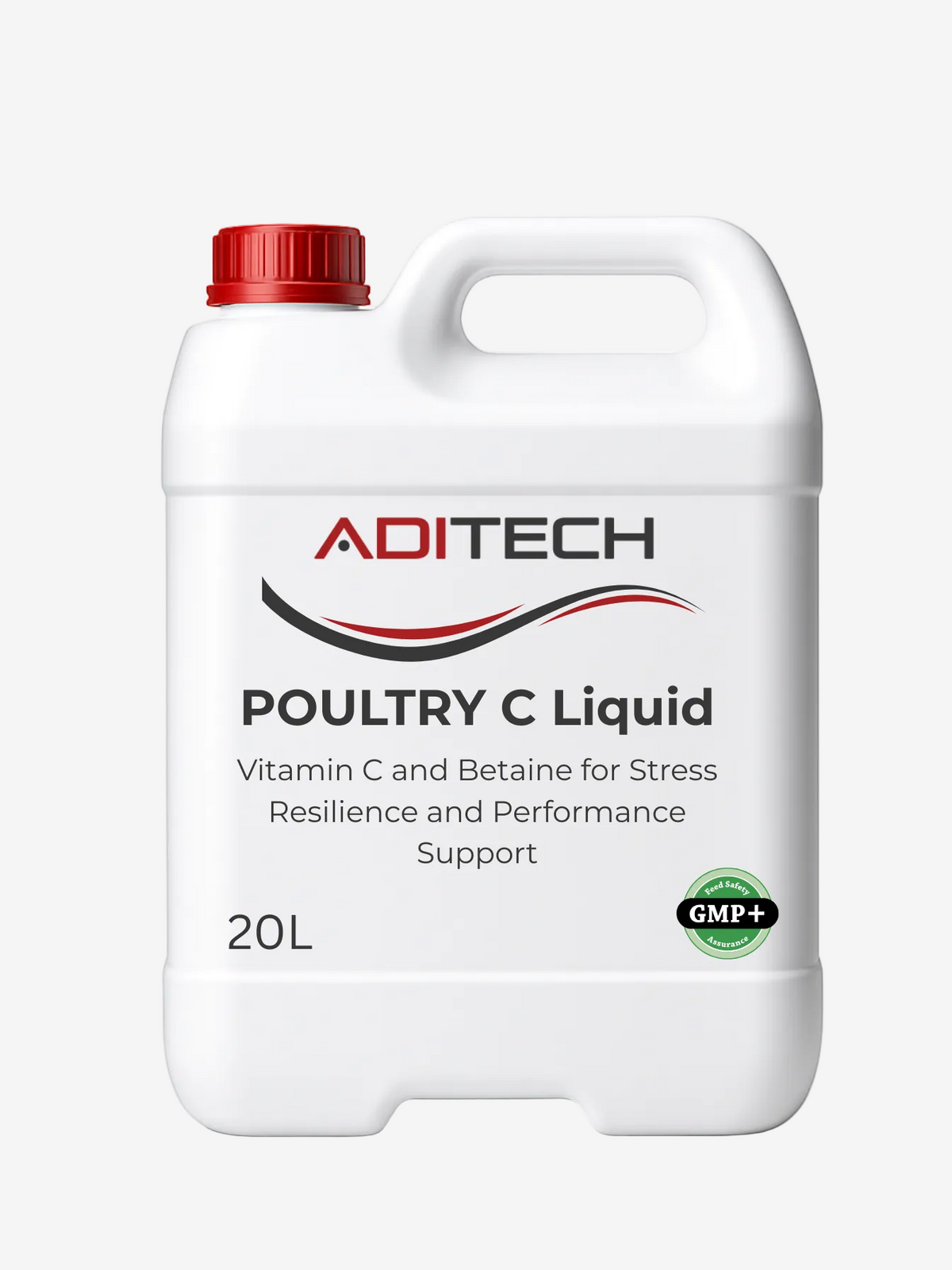 ADITECH POULTRY C Liquid poultry feed additive with vitamin C and betaine for heat stress resilience, performance support and poultry production, 20L